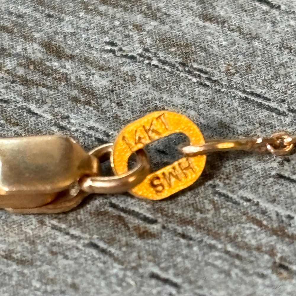 14kt Solid Rose Gold Delicate Chain Simple Classi… - image 4